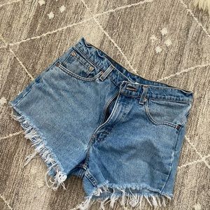 vintage Levi 505 cut offs